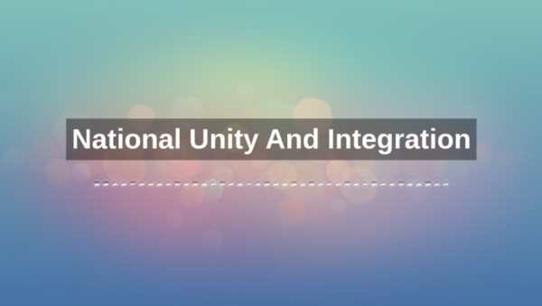 Integration Unity National Unity Integration - Class Notes