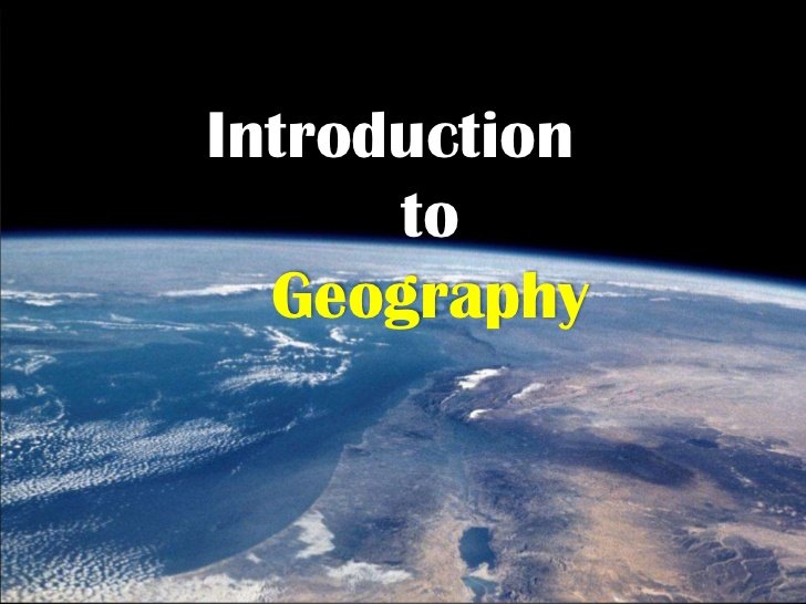 introduction to geography assignment