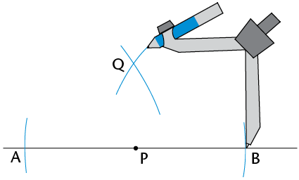 using a compass to draw a perdendicular line III bisecting lines classnotesng