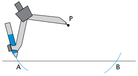 compass drawing a perdendicular line bisecting lines classnotesng