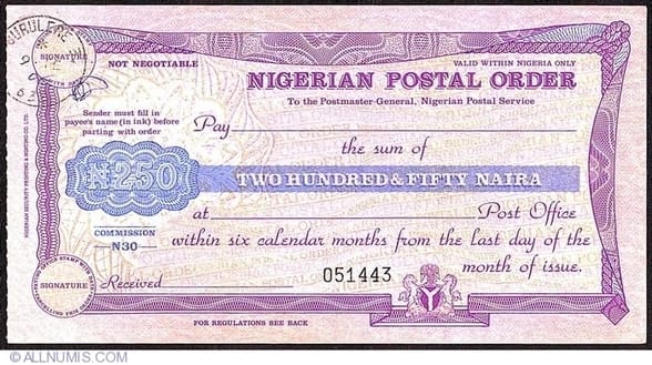 postal order commerce classnotesng