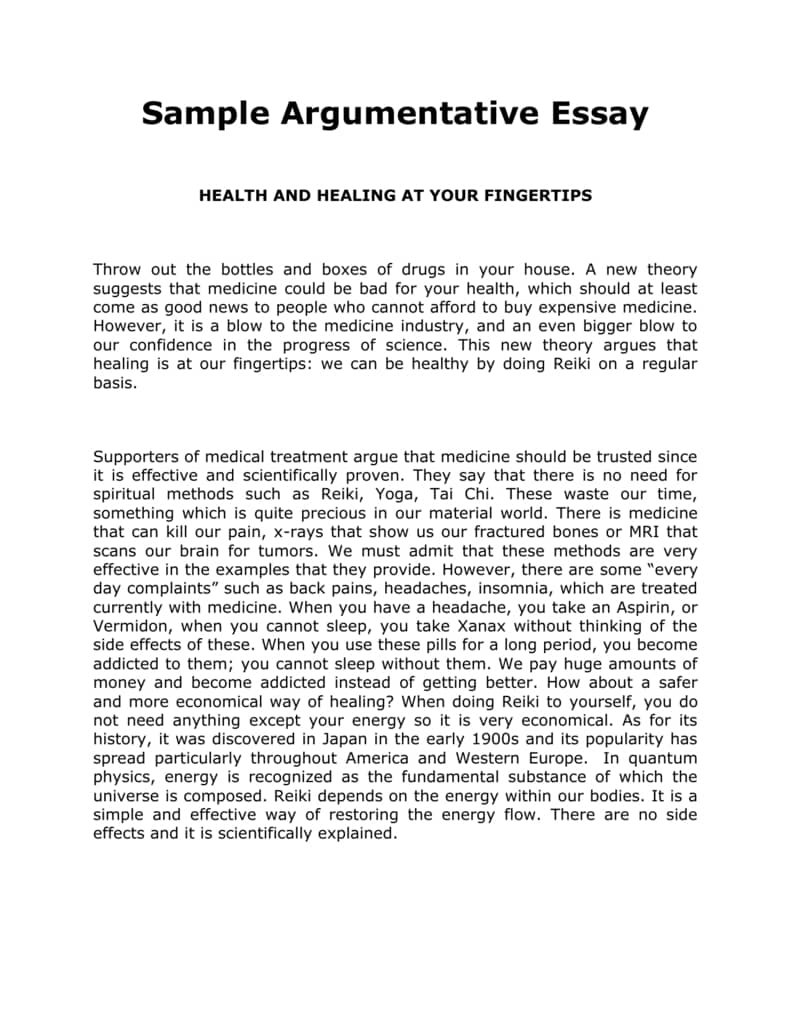 Writing Argumentative Essay - ClassNotes.ng