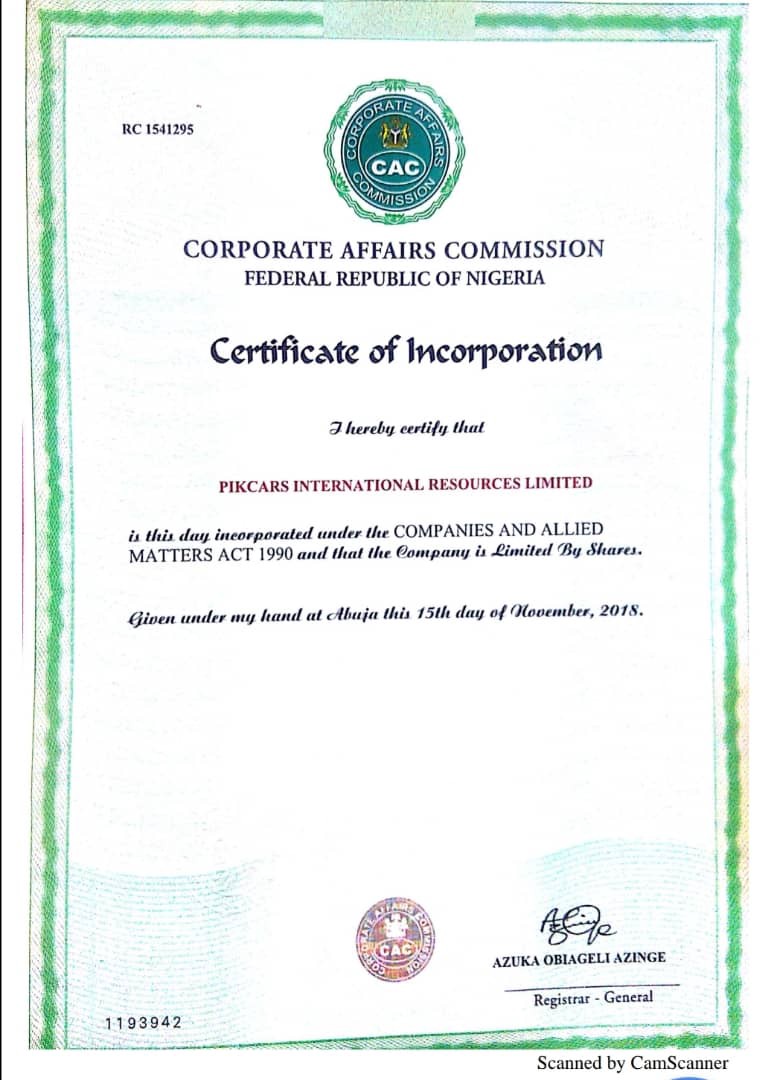 sample cert of incorporation commerce classnotesng