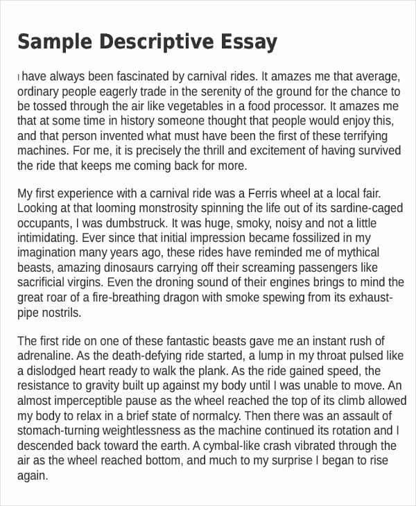 Writing (Descriptive Essay) - ClassNotes.ng