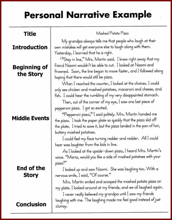 sample narrative essay english classnotesng