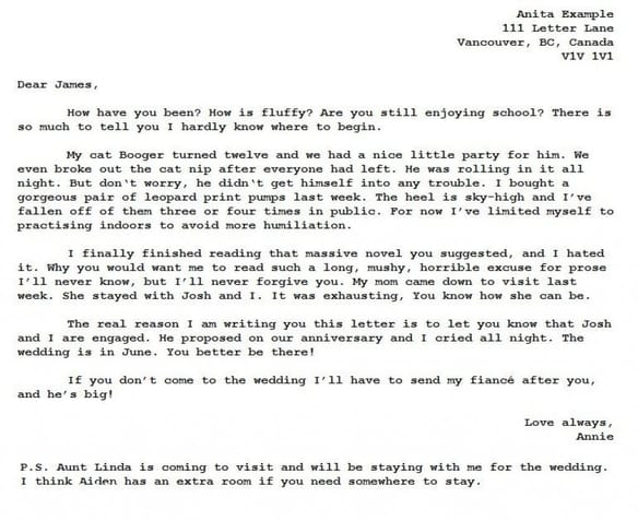 sample personal letter business studies classnotesng