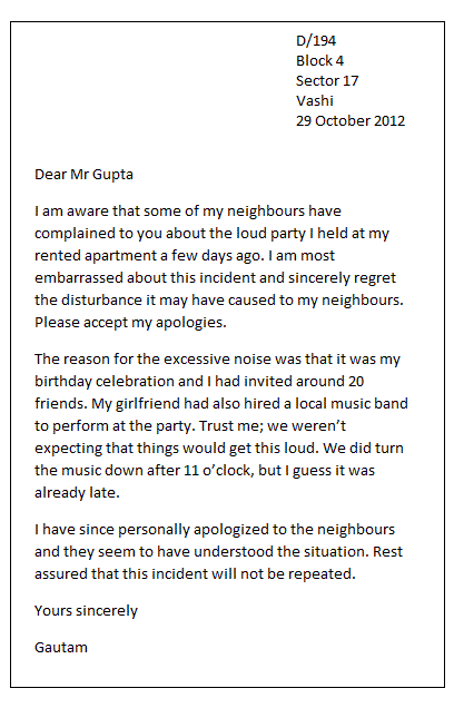 sample semi formal letter english classnotesng