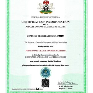 certificate of company registration