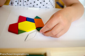 sentence building with block games