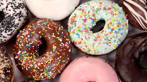 eating doughnuts