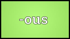 ous suffix