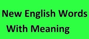 new words and meaning
