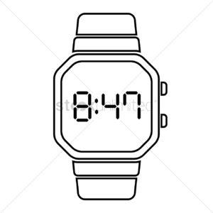 Common ICT Devices - Drawing a digital wristwatch