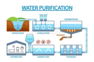 Health and Hygiene - Process of purifying water