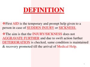 Meaning of First Aider - Who is a First Aider
