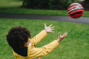 Basic skills in basketball - catching and throwing