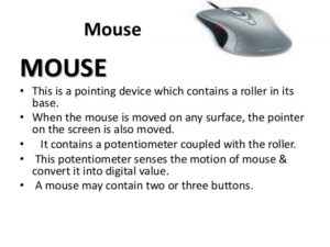 Uses of Computer Mouse Features