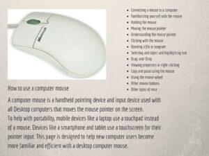 Uses of Computer Mouse as an Input Devices