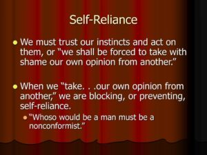Meaning of Self - Reliance