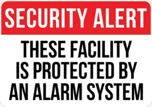 Security Alert Signs