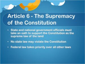 Implications of Supremacy of the Constitution for States and Individuals