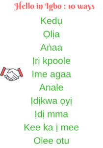 Nzụkọ ọnụ na Asụsụ Igbo (Igbo Greetings)
